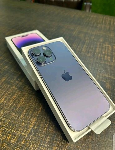 Apple iPhone: IPhone 14 Pro Max, 256 GB, Natural Titanium, Zəmanət, Barmaq izi, Simsiz şarj