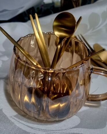 Kompleti posuđa: Zlatni pribor za jelo – elegantna kolekcija - Materijal: nerđajući — 3