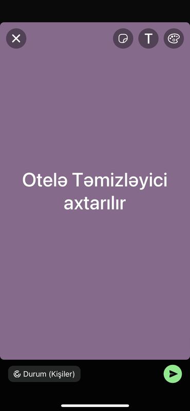 Anbar: Xadimə tələb olunur, Gündəlik ödəniş, İstənilən yaş, 1 ildən az təcrübə