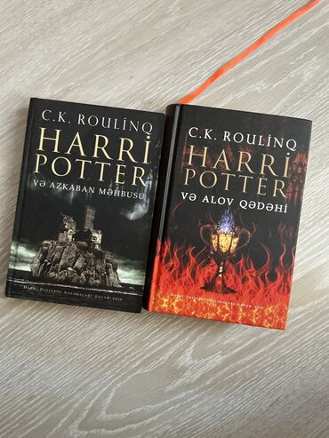 Harry potter kitabları cirilmamis əla vəziyyətddir Her ərəsi 5 manat