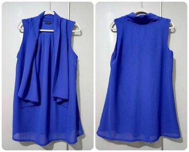 kraljevska plava haljina: M (EU 38), L (EU 40), bоја - Svetloplava, Večernji, maturski, Kratkih rukava