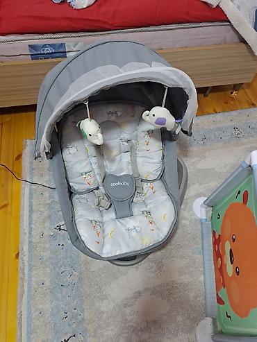 oyuncu stulu: “Coolbaby” beşik-kreslo (uşaq yelləncəyi) - Rəng: boz - Yumşaq — 2