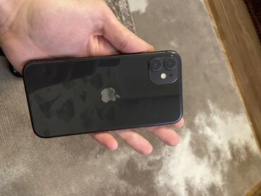 Apple iPhone: IPhone 11, 64 GB, Jet Black, Simsiz şarj, Face ID, Sənədlərlə