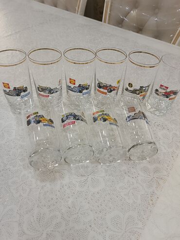 Çay dəstləri və servizlər: Çay dəsti, rəng - Boz, Şüşə — 16