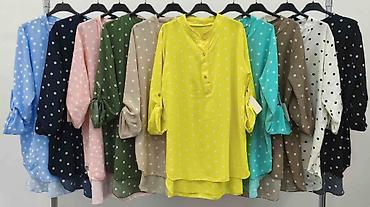 Haljine: Haljina-košulja sa tufnama - Model: ležerna A-linija, dužina iznad — 10