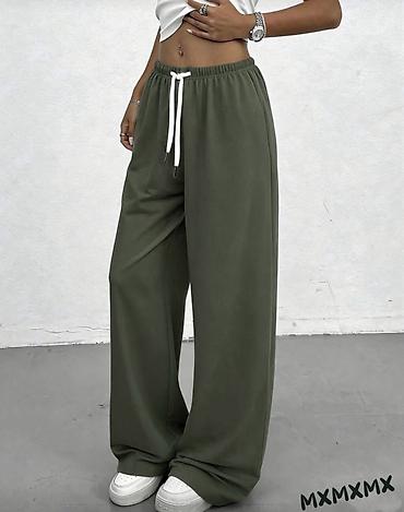 Donji deo: Ženske široke trenerke – više boja - Kroj: wide-leg/oversized, ravna i — 3