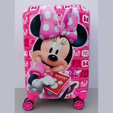 Rančevi, torbe i koferi: Dečji kofer sa likom Minnie Mouse - Dizajn: jarko roze sa motivom — 2