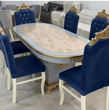 qapı sumqayıt: Qonaq otağı üçün, Yeni, Açılmayan, Oval masa, 6 stul