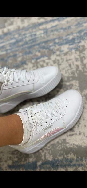 pull and: Кроссовки Puma белые с перламутровой полосой - Бренд: Puma - Модель — 2