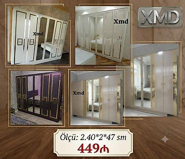 aluminium qapi pencere: 6 qapılı güzgülü şkaflar – XMD dizaynları - Klassik və müasir üslubda — 1