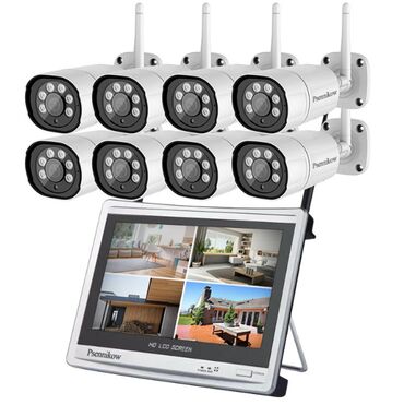 установка монитор: Видеокамера Psenmikow, состоящий из 8 беспроводных IP-камер и