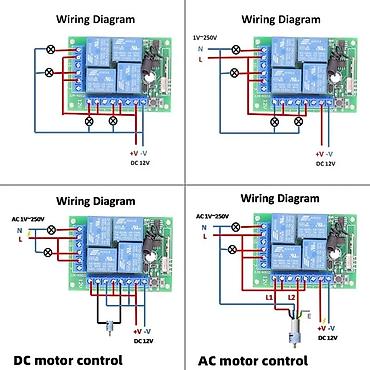 Ev üçün digər mallar: 433Mhz Universal Simsiz Uzaqdan İdarəetmə AC110V 220V Röle 4CH Modul — 3