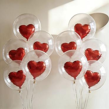 Шары: Воздушные шары «Сердца» — готовые композиции для романтического декора — 1