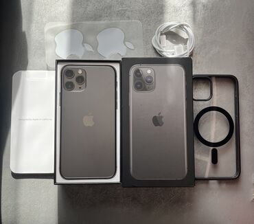 Apple iPhone: IPhone 11 Pro, 64 GB, Matte Space Gray, Simsiz şarj, Face ID, Sənədlərlə