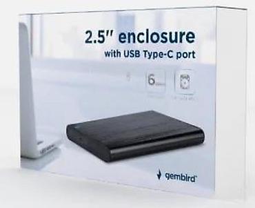 Hard diskovi, eksterni diskovi: Gembird kućište za 2.5" SATA disk – USB Type‑C, USB 3.1 (do 6 Gbps) - — 6