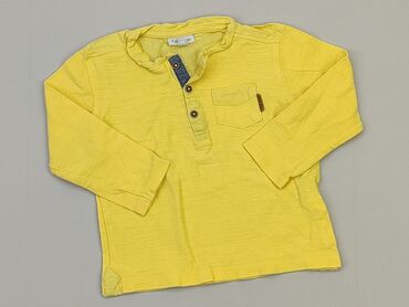 żółta koszulka chłopięca: Bluzka, 1.5-2 lat, 86-92 cm, stan - Dobry