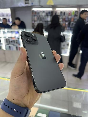 Apple iPhone: IPhone 14 Pro Max, Б/у, 128 ГБ, Black Titanium, Зарядное устройство, Защитное стекло, Чехол, 92 % — 1