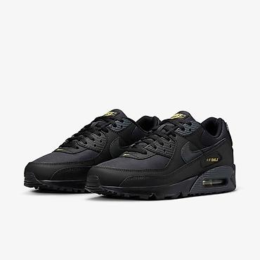 solid 2 0 heets: NIKE Air Max 90 Black Buff Gold Men's br.42,5 cm 27
IB — 3