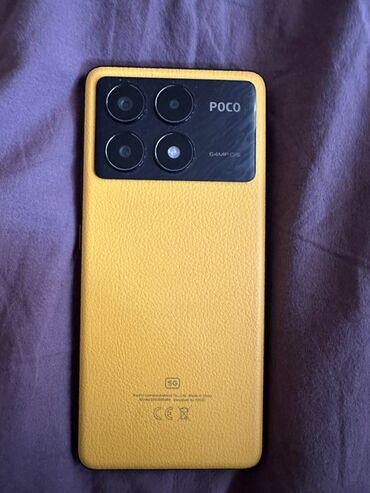 телифоны: Poco X6 Pro 5G, Б/у, 256 ГБ, цвет - Желтый, 2 SIM