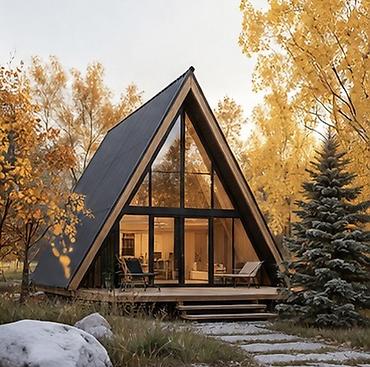 арба: A‑Frame дом-шале с панорамным остеклением Строим A-frame дома и — 1