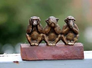 Figure: Vintage Skulptura Statua Tri Mudra Majmuna Bronza Deco. Vintage. Tri — 11