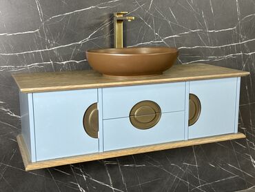 Тумбы для ванны: Тумба для ванны, Новый, С раковиной, МДФ, Бесплатная доставка, цвет - Коричневый — 16