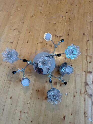 декоративный камин для квартиры: Люстра, 5 ламп, Металл