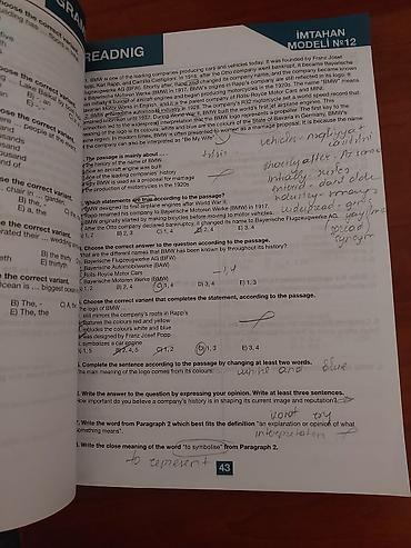 Testlər: Məhsul: “100 Sınaq İmtahanı – English 11” hazırlıq kitabı Təsvir: - — 5