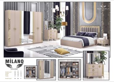 вешалка в прихожую настенная: İkinəfərlik çarpayı, Dolab, Termo, 2 tumba, Türkiyə, Yeni