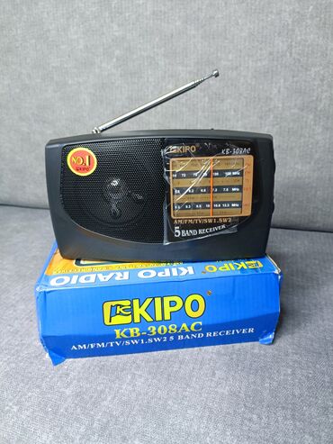 аукс кабель: Портативный радиоприёмник KIPO KB-308AC - Диапазоны: AM / FM / TV /