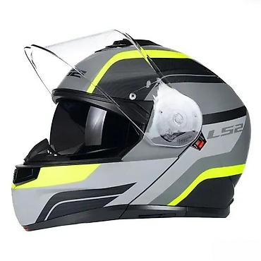 Ostali motocikli i skuteri: LS2 modularna kaciga – siva/fluorescentno žuta - Tip: preklopna — 5