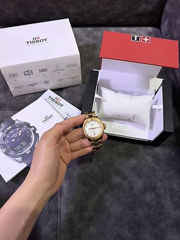 кристалы: Часы Tissot PR100, швейцарские -с 12 бриллиантами - Корпус и браслет — 2