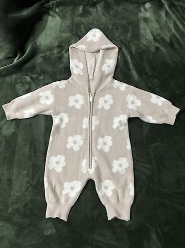 carters 18: На 3-4 месяца 70 см Вязаный детский комбинезон с капюшоном - Мягкий — 2