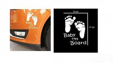 nisena: BABY ON BOARD - nalepnica - 868 📌 Opis: Samolepljiva nalepnica — 1
