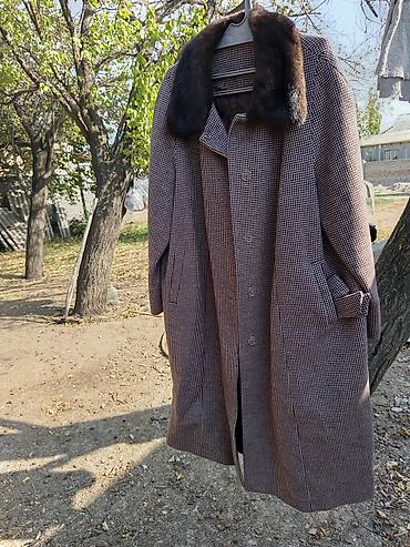 зимнее платье: Пальто, Классика, Зима, Стеганый, В клетку, 5XL — 2