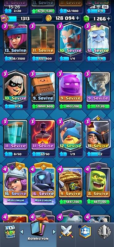 clash royale hesab satışı: Clash Royale hesabı satılır – yüksək trofeyli və zəngin kolleksiya - — 7