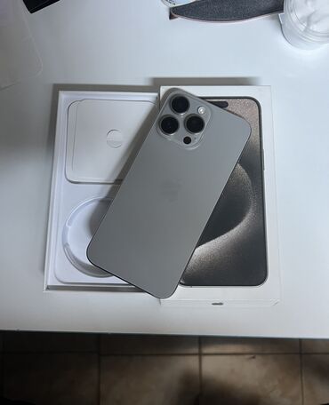 xr в корпусе: IPhone 15 Pro Max, Жаңы, 256 ГБ, Natural Titanium, Коргоочу айнек, Каптама, Куту, 88 %