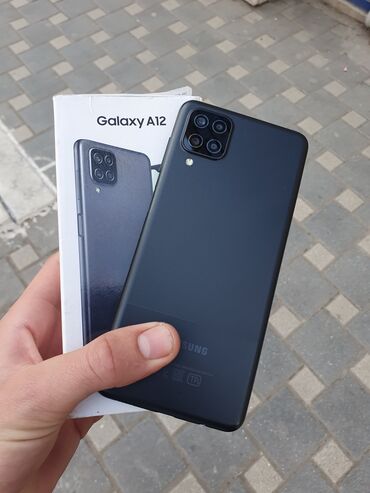 зарядное самсунг: Samsung Galaxy A12, 64 ГБ, цвет - Черный, Сенсорный, Отпечаток пальца, Две SIM карты