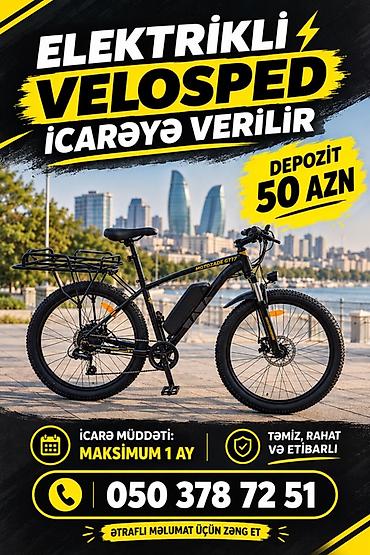 icarə velosiped: Elektrikli velosiped icarəsi Model: Motozade GT17 tipli elektrikli — 1