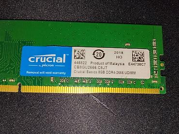 micro atx: Оперативная память (RAM) для ПК, Б/у, Crucial, 8 ГБ, DDR4, 2666 МГц — 1