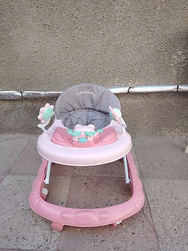 baş ortusu: Uşaq gəzdirəcəyi (Babywalker) — çəhrayı rəngli model - Rahat, yumşaq — 1
