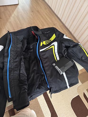 Moto geyim: Motosiklet jileti – İXS markası - Rəng: qara, flüoresan sarı və ağ — 2