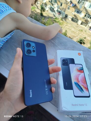 телефон nokia flying: Xiaomi Redmi Note 12, 256 ГБ, цвет - Черный, 
 Гарантия, Сенсорный, Отпечаток пальца