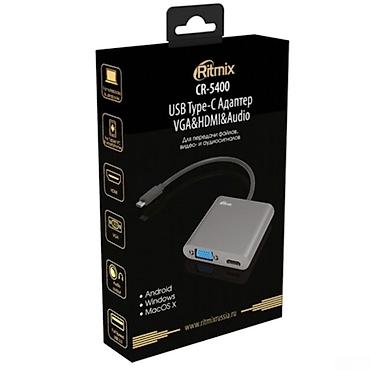 Ritmix CR-5400 / Interface :Type C to VGA & HDMI HDMI (4k/30Hz and