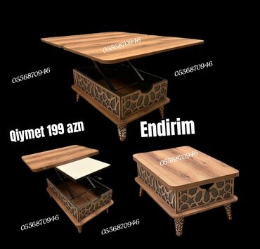Masalar: Jurnal masası, Yeni, Transformer, Laminat, Dördbucaq masa — 3