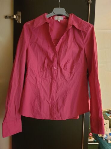 košulje za plažu: M (EU 38), Cotton, Single-colored, color - Pink