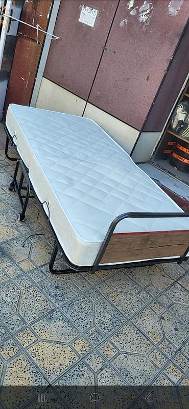 Tək nəfərlik qatlanan çarpayı – döşəkli - Ölçü:90×1200 sm (tək