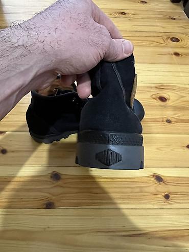 Ботинки: Palladium Pampa üslubunda uniseks kanvas botlar - Rəng: qara (daxili — 6