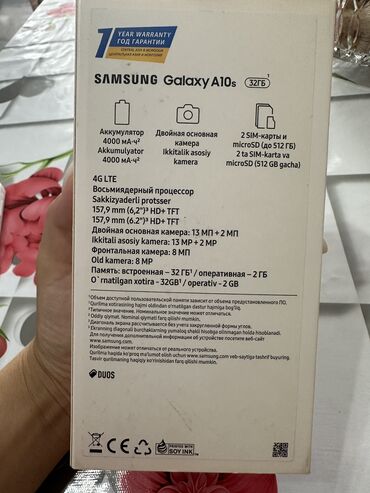 samsung запчасти: Samsung A10s, Б/у, 32 ГБ, цвет - Черный, 2 SIM