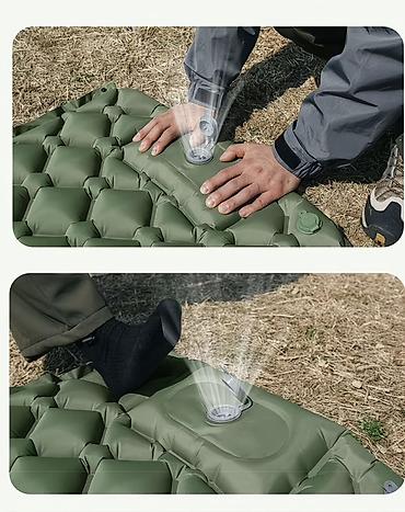 Надувные матрасы: Надувной туристический коврик с встроенной подушкой - Тип: надувной — 9